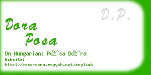 dora posa business card